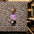 thumbnail image 1 of Erosebridal 8 Ball Shower Curtain 72Wx84L Leopard Print Bathroom Shower Curtain, Violet Leopard, 1 of 5