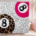 thumbnail image 1 of Erosebridal 8 Ball Shower Curtain 72Wx84L Red Snow Bathroom Shower Curtain, Fuchsia Snow Leopard, 1 of 5