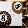 thumbnail image 1 of Erosebridal 8 Ball Shower Curtain 72Wx84L Violet Bathroom Shower Curtain, Violet Leopard, 1 of 5