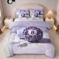 thumbnail image 1 of Erosebridal 8 Ball Twin Bedding Artistic Bedding Comforter Set, Violet Sky 7pcs, 1 of 6