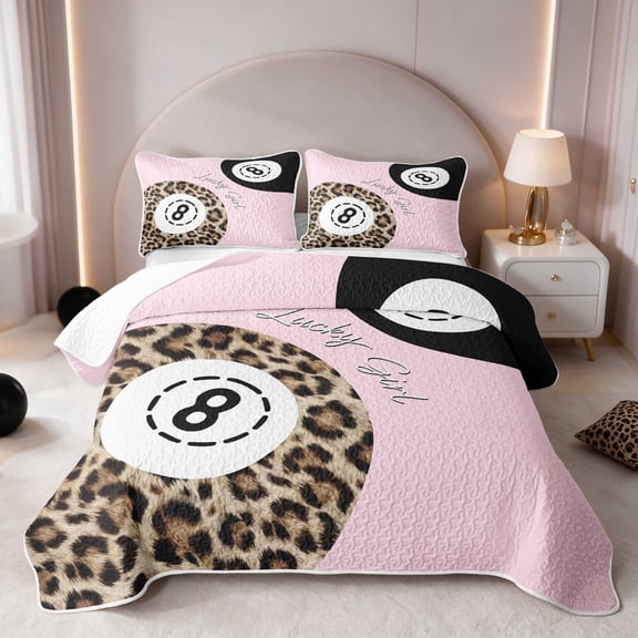Erosebridal 8 Ball Twin Quilt Set Blush Twin Coverlet Set, Blush Solid 2 Pieces 1 Bedspread and 1 Pillowcase