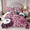 thumbnail image 1 of Erosebridal 8 Ball Twin Quilt Set Girly Twin Coverlet Set, Hot Pink 2-Piece 1 Bedspread and 1 Pillowcase, 1 of 7
