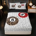 thumbnail image 1 of Erosebridal 8 Ball Zipper Full Size Comforter Sets 4-Piece, Red Leopard Front, Black Reversible, 1 of 7