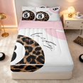 thumbnail image 1 of Erosebridal 8 Ball Zipper Full Size Comforter Sets with Fitted Sheet and 2 Pillowcases Magenta Zipper Bedding Set, Magenta Leopard, Pink Reversible, 1 of 7