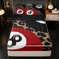thumbnail image 1 of Erosebridal 8 Ball Zipper Queen Comforter Set with Fitted Sheet and 2 Pillowcases Lucky Zipper Bedding Set, Red Leopard, Black Reversible, 1 of 7