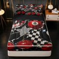 thumbnail image 1 of Erosebridal 8 Ball Zipper Twin Comforter Sets with Fitted Sheet and 2 Pillowcases Disco Zipper Bedding Set, Disco Crimson, Black Reversible, 1 of 7