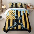 thumbnail image 1 of Erosebridal Abstract American Flag Quilt Full,Baseball Ice Cream Pattern Full Bedspread Sets For Boys Kids,3pcs, 1 of 7