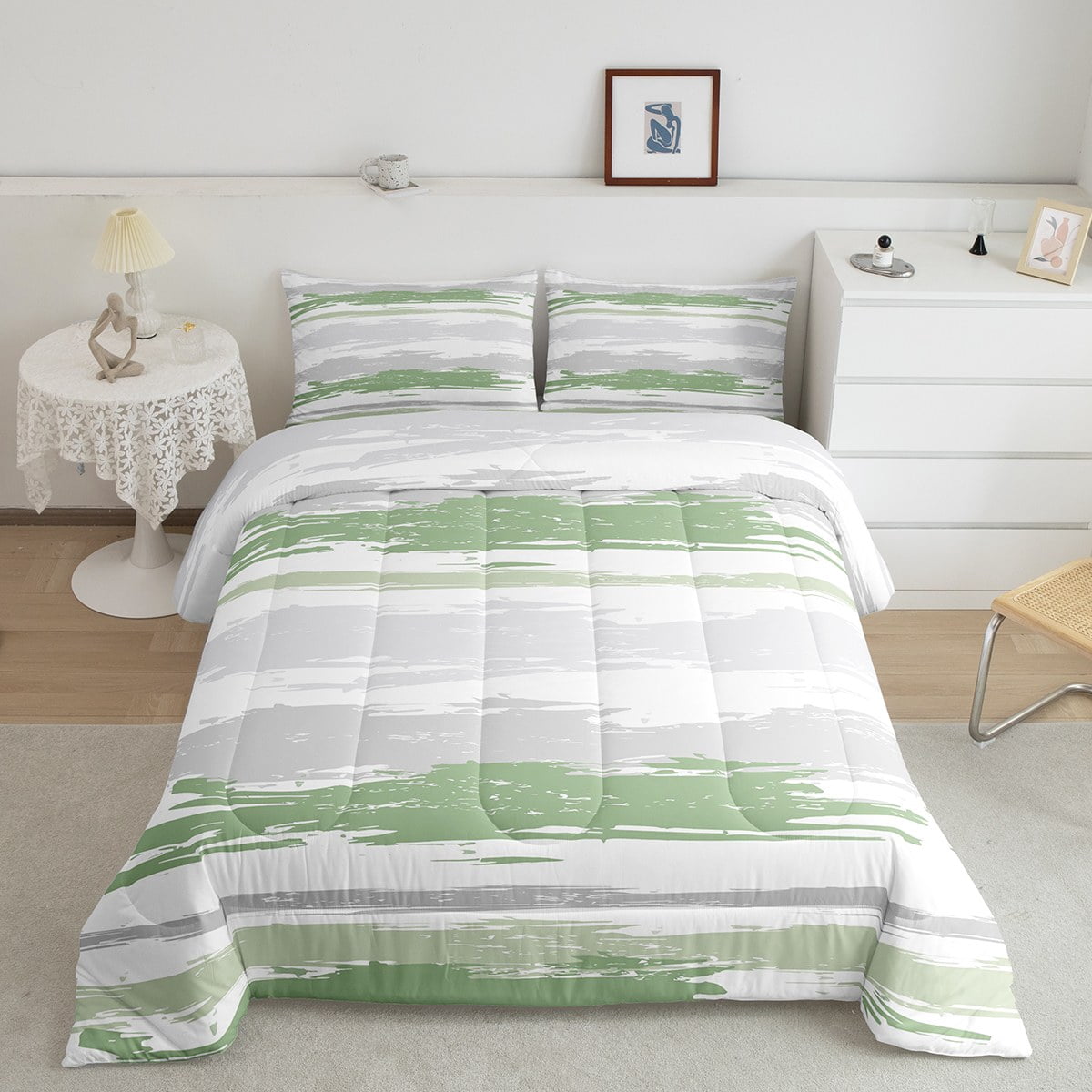 Curated visual reference: Fresh Look at Erosebridal Abstract Art Bedding Full Comforter Set Modern Minimalism