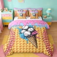 thumbnail image 1 of Erosebridal Abstract Baseball Ice Cream 7-Piece Twin Bedding Sets,Sport Gaming Kids Bedding Comforter Set For Girls,Reversible, 1 of 7