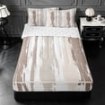 thumbnail image 1 of Erosebridal Abstract Brush Stripe Zipper Full Size Comforter Sets with Fitted Sheet and 2 Pillowcases,Brown Graffiti Simple Zipper Bedding Set For Girls,Reversible,4-Piece, 1 of 7