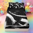 thumbnail image 1 of Erosebridal Abstract Brush Stroke Zipper Twin Comforter Sets with Fitted Sheet and 2 Pillowcases,Black White Modern Curve Art Minimalist Zipper Bedding Set For Adults,Black Reversible,4-Piece, 1 of 7