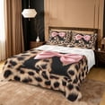 thumbnail image 1 of Erosebridal Abstract Cheetah Pattern Full Size Sheets For Kids,Classic Leopard Print Letter N Monogram Bed Sheets 4-Piece, 1 of 6