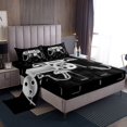 thumbnail image 1 of Erosebridal Abstract Gamepads Bed Sheets King,Gradient Ombre Bedding King Size,Geometric Plaid Sheet Set King,Breathable Video Game Bedroom Decoration,4 Pieces, 1 of 7