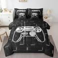 thumbnail image 1 of Erosebridal Abstract Gamepads Bedding Sets Twin Size,Gradient Ombre Comforter Sets with Sheets,Geometric Plaid Bed in a Bag Twin size,Breathable Video Game Bedroom Decoration,Reversible,7pcs, 1 of 6