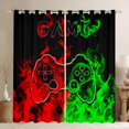 thumbnail image 1 of Erosebridal Abstract Gamepads Curtains and Drapes (38Wx54L),Video Game 30%-50% Blackout Curtains for Bedroom,Green Red Curtains Pack of 2 (38Wx54L),Gamer Room Decoration, 1 of 6