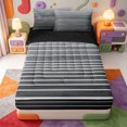 thumbnail image 1 of Erosebridal Abstract Geometric Lines Zipper Twin Comforter Sets with Fitted Sheet and 2 Pillowcases,Mid-Century Stripes Zipper Bedding Set,Black Reversible,4 Pieces, 1 of 7