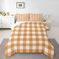thumbnail image 1 of Erosebridal Abstract Grid Comforter Sets Queen Size,Geometric Buffalo Bedding Queen Comforter Set,Orange White Bedding Sets Queen with Comforter,Ultra Soft Plaid Bedroom Decorative,3 Pieces, 1 of 8