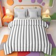 thumbnail image 1 of Erosebridal Abstract Linear Art 7-Piece Twin Bedding,Mid-Century Striped Bedding Comforter Set,Light Gray Reversible, 1 of 7