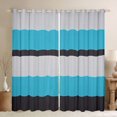 thumbnail image 1 of Erosebridal Abstract Lines Curtains and Drapes (38Wx54L),Geometric Stripes Blackout Curtains for Bedroom,Geometry Lines Curtains Pack of 2 (38Wx54L),Teens Bedroom Decor, 1 of 6