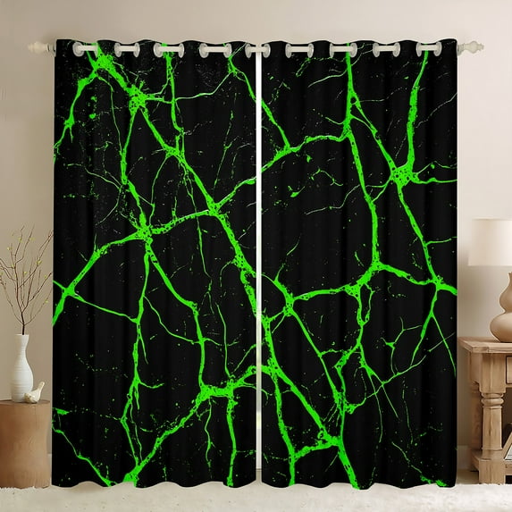 Erosebridal Abstract Lines Curtains for Living Room,Lightning Gradient 30%-50% Blackout Curtains for Bedroom,Geometric Stripes Curtains and Drapes (42Wx84L),Geometric Room Decor