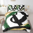 thumbnail image 1 of Erosebridal Abstract Ombre Bedding Sets Twin Size, Green Gold Comforter Sets with Sheets, Chic Minimalism Reversible Bedding Twin Size, Microfiber Room Decorative, 7-Piece, 1 of 7