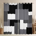 thumbnail image 1 of Erosebridal Abstract Plaid Curtains and Drapes (38Wx54L),Sqare Rectangle Blackout Curtains for Bedroom,Geometric Grid Curtains Pack of 2 (38Wx54L),Geometry Room Decorative, 1 of 6