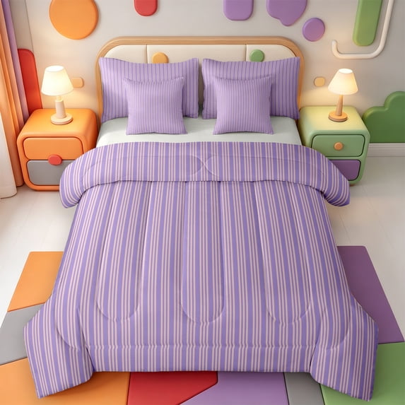 Erosebridal Abstract Striped 7-Piece King Bedding,Boho Geometric Lines ...