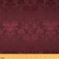 thumbnail image 1 of Erosebridal Adults Red Vintage Damask Upholstery Fabric Gothic Floral Fabric by the Yard Antique Victorian Baroque Decorative Fabric Tree of Life Indoor Outdoor Fabric Moon Sun DIY Fabric,2 Yards, 1 of 5