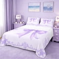 thumbnail image 1 of Erosebridal Adults Victorian Baroque Flower Full Size Sheets,Purple Cute Bow Bed Sheets For Girls Kids 4pcs, 1 of 6