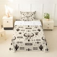 thumbnail image 1 of Erosebridal Adults Western Aztec Twin Sheet Sets,Boho Bull Skull Bedding For Cowboy 3 Pieces, 1 of 6