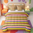 thumbnail image 1 of Erosebridal Aesthetic Abstract Lines 7-Piece Twin Bedding,Modern Stripes Bedding Comforter Set,Polkadot Reversible, 1 of 7