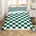 thumbnail image 1 of Erosebridal Aesthetic Checkered Duvet Cover Full White Green Checkerboard Bedding Set,Buffalo Plaid Grid Comforter Cover Teen Adults Geometric Gingham Bed Set(No Comforter), 1 of 5
