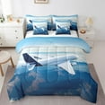 thumbnail image 1 of Erosebridal Airplane Bedding Sets Twin Size,Aircraft Plane Comforter Sets With Sheets, Tranportation Theme Bed In A Bag Twin Size, Lightweight Bedroom Decor,7-Piece, 1 of 5