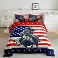 thumbnail image 1 of Erosebridal American Flag Comforter Sets Full Size, Western Cowboy Comforters & Duvets, Cow Animal Decor, Reversible, 1 of 7
