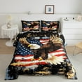 thumbnail image 1 of Erosebridal American Flag Print Bedding Comforter Set, Eagle Down Comforter, Watercolor Decor, Lightweight, 1 of 7