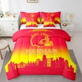 thumbnail image 1 of Erosebridal American Football 7 Pieces Comforter Sets King Size Kansas Bedding Set for All Season Gifts for Football Fans Football City Bed in a Bag with Comforter, 1 of 5