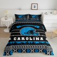 thumbnail image 1 of Erosebridal American Football Bedding Set,Football Fans Comforter Set Full Size Teens Adults,Sports Ball Game Bed Set,Rugby Down Comforter Bedroom Decor(Carolina), 1 of 7