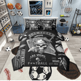 thumbnail image 1 of Erosebridal American Football Bedding Sets Queen Size,Gothic Halloween Skeleton Comforter Sets with Sheets,Sports City Las Vegas Bed in a Bag Queen Size,Super Cozy Room Decor Reversible,7-Piece, 1 of 6