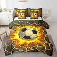 thumbnail image 1 of Erosebridal American Football Bedding Sets Twin Size, Honeycomb Geometry Comforter Sets with Sheets, Ball Game Player Reversible Bedding Twin Size, Microfiber Room Decoration, 7pcs, 1 of 6