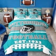 thumbnail image 1 of Erosebridal American Football Bedding Twin Size 7pcs Men, Reversible, Black, Pittsburgh, 1 of 5