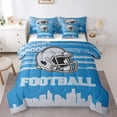 thumbnail image 1 of Erosebridal American Football City Bed in a Bag Queen Size,Detroit Bed Set,Gray Rugby Helmet Bedding Queen Size For Boys,Lightweight Room Decoration,7 Pieces, 1 of 5