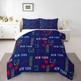 thumbnail image 1 of Erosebridal American Football City Bedding Sets Twin with Comforter,New York Duvet Insert,Blue Rugby Helmet Comforter Sets Twin Size For Boys,Lightweight Room Decoration Reversible,2pcs, 1 of 8