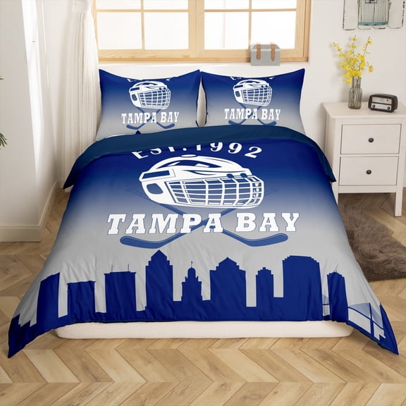 Erosebridal American Football City Bedding Sets Twin Size, Eat Sleep Comforter Cover Twin, Soccer Lover Reversible Bedding Twin Size, Ultra Soft Room Decorative, 2pcs（No Comforter）