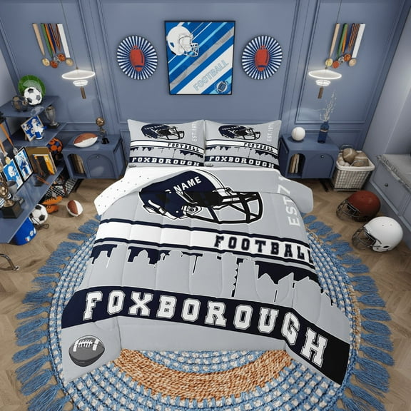 Erosebridal American Football City Bedding Twin Comforter Set, Eat Sleep Down Comforter, Sports Player Decor, Super Cozy