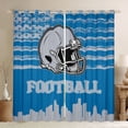 thumbnail image 1 of Erosebridal American Football City Curtains for Living Room,Detroit Blackout Curtains Set of 2(38x54),Gray Rugby Helmet Curtains and Drapes(38x54) For Boys,Lightweight Room Decoration, 1 of 6