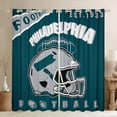 thumbnail image 1 of Erosebridal American Football Curtains for Living Room, Eat Sleep 30%-50% Blackout Curtains Set of 2 (38x45), Sports Lover 30%-50% Black Out Curtains, Bedroom Curtains Room Decoration, 1 of 6