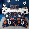 thumbnail image 1 of Erosebridal American Rugby Football Kids Twin Comforter Sets,Kids Ball Sport Games Bedding Set,Reversible 2pcs, 1 of 7