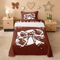 thumbnail image 1 of Erosebridal American Rugby Games Kids Twin Sheet Sets,Cartoon Coquette Bowknot Bedding For Girls 3-Piece, 1 of 6