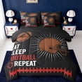 thumbnail image 1 of Erosebridal American Rugby Helmet Kids 7 Pieces Bedding Comforter Set,Football Ball Games Full Bedding Set For Sport Gamer Lover,Reversible black, 1 of 7