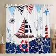 thumbnail image 1 of Erosebridal Anchor Boat Curtains for Living Room,Nautical Compass Curtains and Drapes (42Wx84L),Ocean Sea Blackout Curtains for Bedroom,Marine Room Decoration, 1 of 6